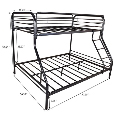 Heavy Duty Twin - Over - Full Metal Bunk Bed Frame - Zenvia - Omega Lifestyles