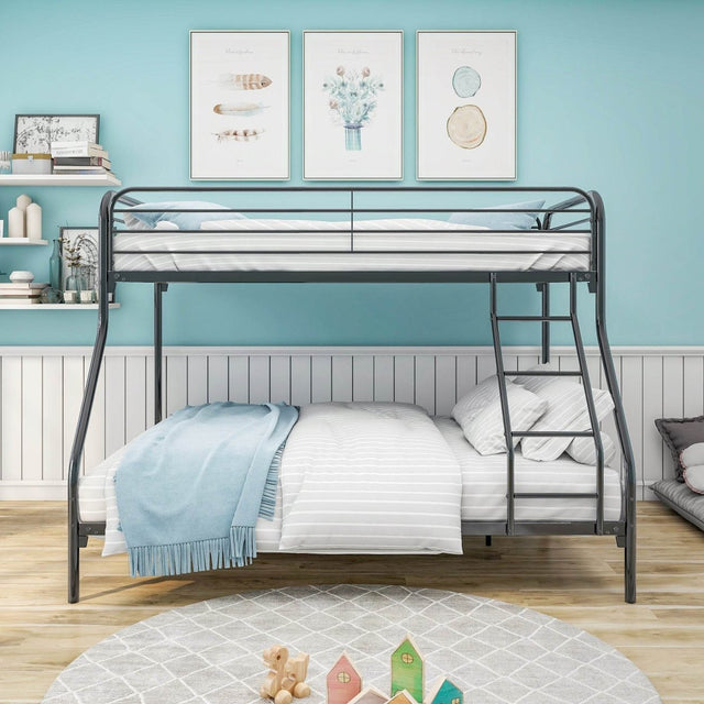 Heavy Duty Twin - Over - Full Metal Bunk Bed Frame - Zenvia - Omega Lifestyles