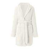 Hooded Plush Coral Fleece Women's Warm Nightgown - Omega Lifestyles