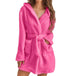 Hooded Plush Coral Fleece Women's Warm Nightgown - Omega Lifestyles