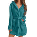 Hooded Plush Coral Fleece Women's Warm Nightgown - Omega Lifestyles