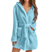 Hooded Plush Coral Fleece Women's Warm Nightgown - Omega Lifestyles