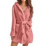 Hooded Plush Coral Fleece Women's Warm Nightgown - Omega Lifestyles