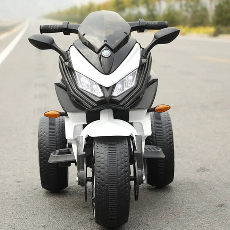 Kids 12V Ride-On Motorcycle With PU Seat And Training Wheels - Omega Lifestyles