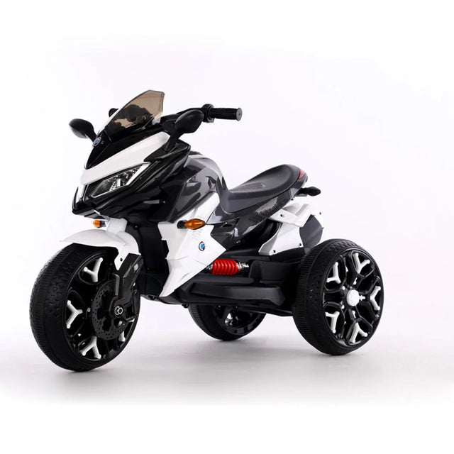 Kids 12V Ride-On Motorcycle With PU Seat And Training Wheels - Omega Lifestyles