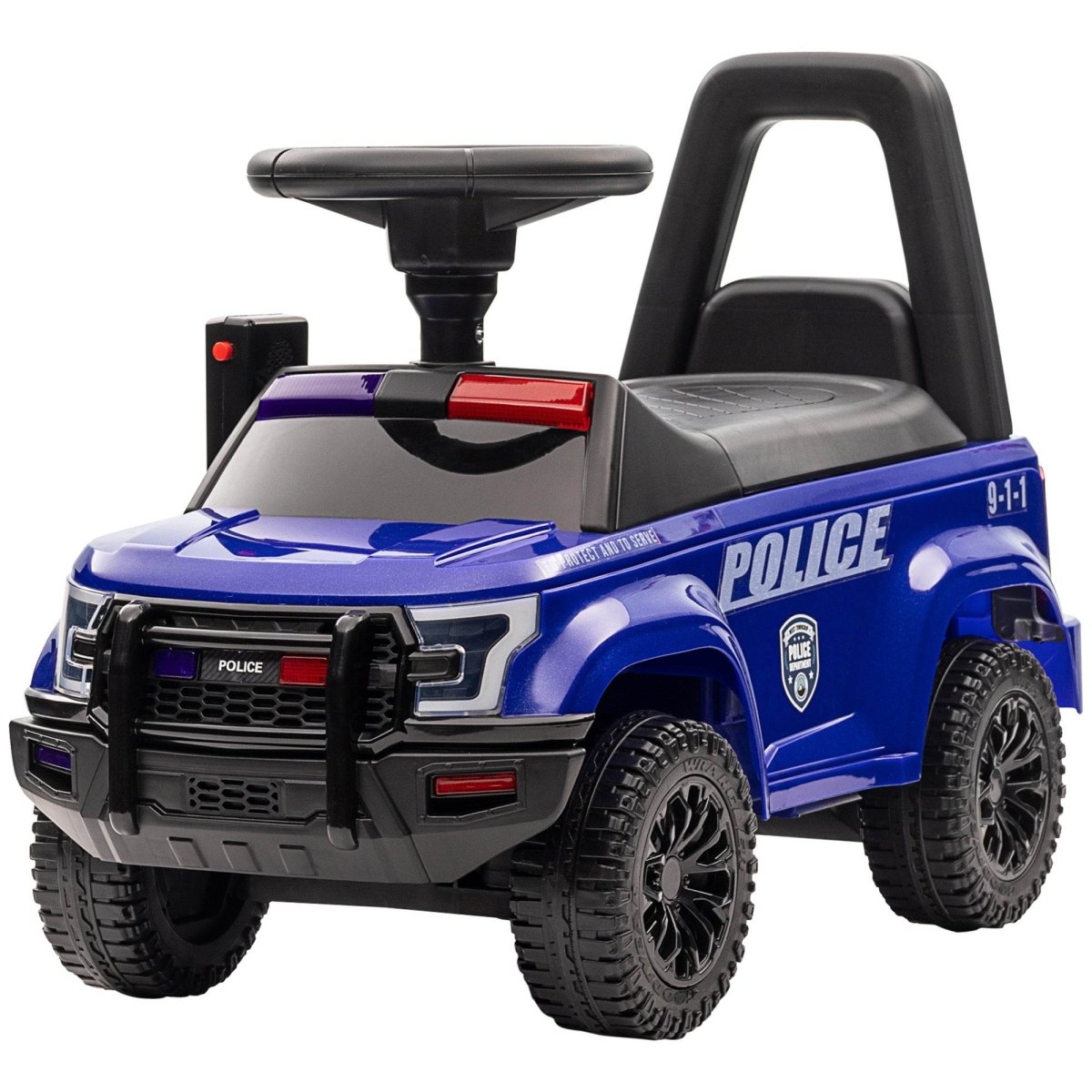 Kids Sliding Police Truck Ride - On Car With PA System - Zenvia - Omega Lifestyles