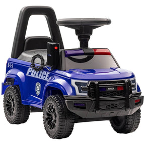 Kids Sliding Police Truck Ride-On Car With PA System - Omega Lifestyles