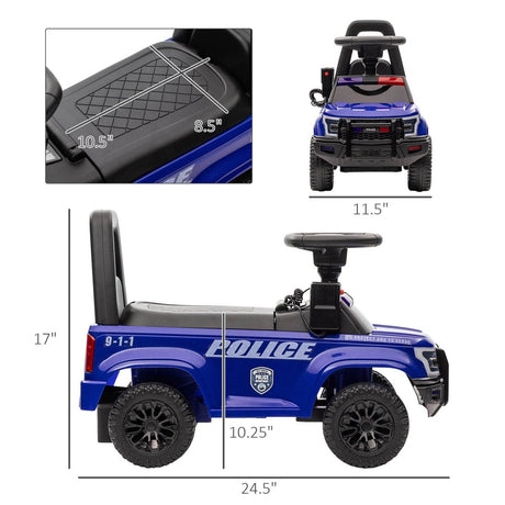 Kids Sliding Police Truck Ride - On Car With PA System - Zenvia - Omega Lifestyles