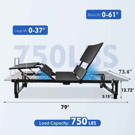 King Adjustable Base Bed Frame With Wireless Remote Control - Zenvia - Omega Lifestyles