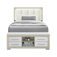 King Modern Rubberwood Panel Bed With Storage Features - Zenvia - Omega Lifestyles