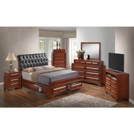 King Oak Storage Bed With Ample Durable Particle Board Frame - Zenvia - Omega Lifestyles