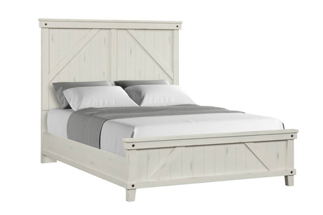 King Solid Wood Industrial Farmhouse King Bed Frame - Zenvia - Omega Lifestyles