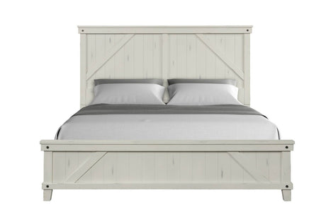 King Solid Wood Industrial Farmhouse King Bed Frame - Zenvia - Omega Lifestyles