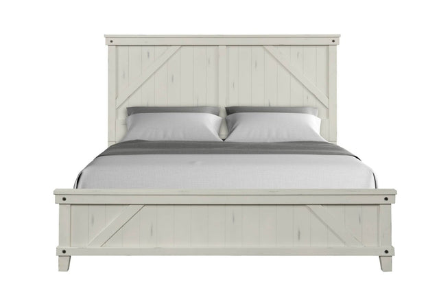 King Solid Wood Industrial Farmhouse King Bed Frame - Zenvia - Omega Lifestyles