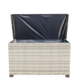 Large Grey Wicker Outdoor Patio Furniture Storage Box - Zenvia - Omega Lifestyles