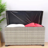 Large Grey Wicker Outdoor Patio Furniture Storage Box - Zenvia - Omega Lifestyles