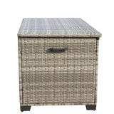 Large Grey Wicker Outdoor Patio Furniture Storage Box - Zenvia - Omega Lifestyles