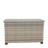 Large Grey Wicker Outdoor Patio Furniture Storage Box - Zenvia - Omega Lifestyles