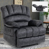 Large Manual Fabric Oversized Recliner Chair Gray - Zenvia - Omega Lifestyles