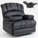 Large Manual Fabric Oversized Recliner Chair Gray - Zenvia - Omega Lifestyles