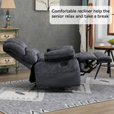 Large Manual Fabric Oversized Recliner Chair Gray - Zenvia - Omega Lifestyles