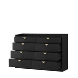 Modern 8 Drawer MDF Storage Dresser With LED - Sleep Galleria