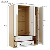 Modern Bedroom Wardrobe Closet With Drawers And Hanging Rod - Omega Lifestyles