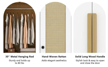 Modern Bedroom Wardrobe Closet With Drawers And Hanging Rod - Omega Lifestyles