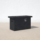 Modern Charcoal Concrete Outdoor Propane Fire Pit Table - Zenvia - Omega Lifestyles