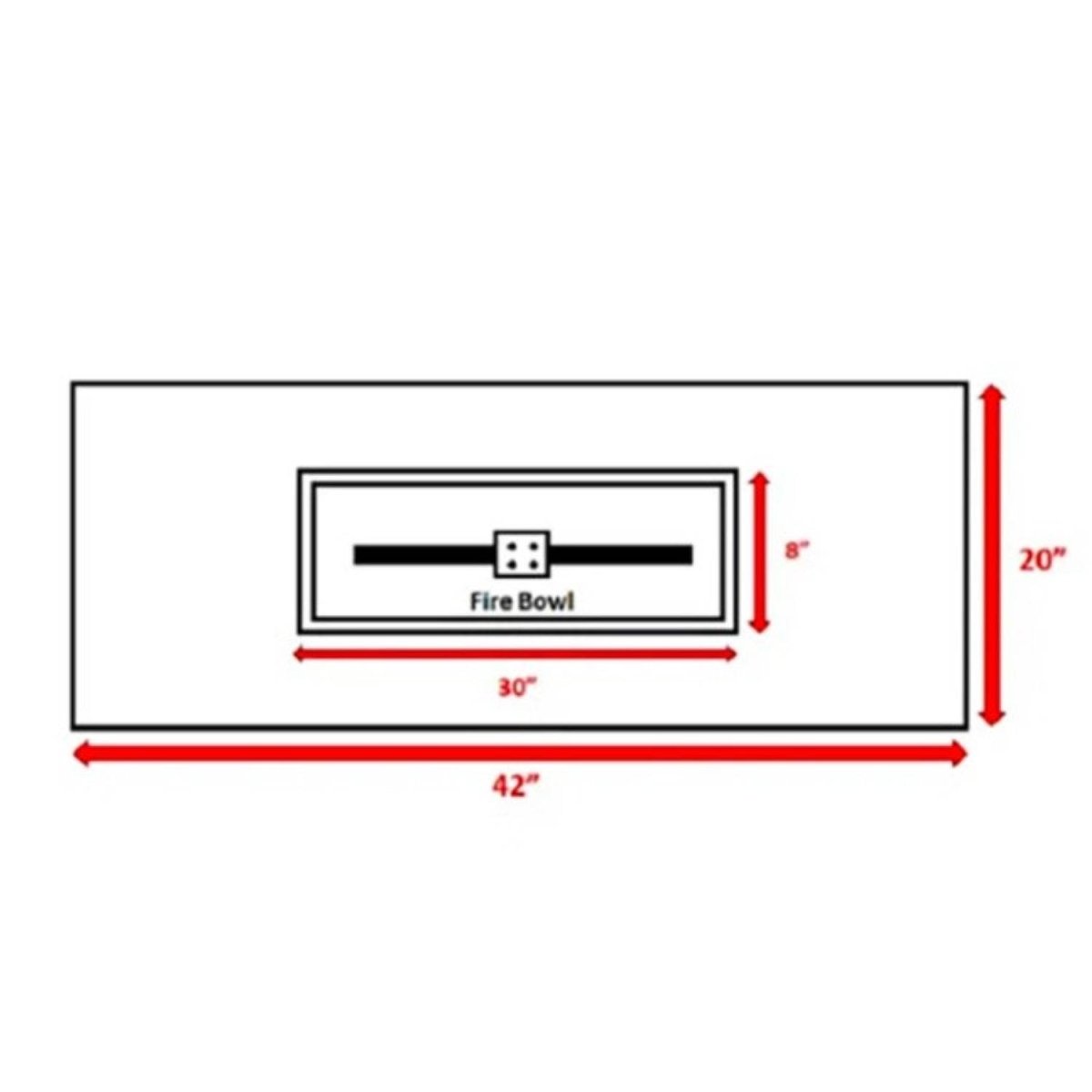 Modern Charcoal Concrete Outdoor Propane Fire Pit Table - Zenvia - Omega Lifestyles