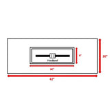 Modern Charcoal Concrete Outdoor Propane Fire Pit Table - Zenvia - Omega Lifestyles