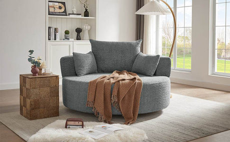 Modern Chenille Swivel Accent Chair - Sleep Galleria
