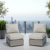 Modern Coastal Outdoor Wicker Patio Lounge Chairs Set - Zenvia - Omega Lifestyles