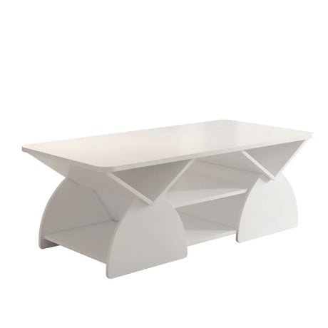 Modern Engineered Wood Coffee Table With Storage Shelves - Omega Lifestyles
