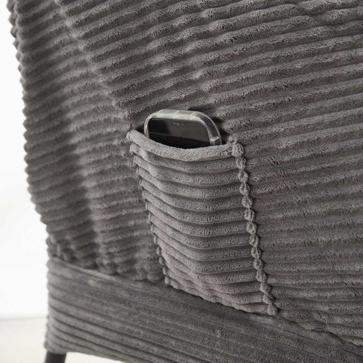 Modern Grey Accent Chair With Ottoman - Omega Lifestyles