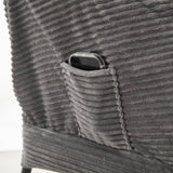 Modern Grey Accent Chair With Ottoman - Omega Lifestyles