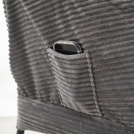 Modern Grey Accent Chair With Ottoman - Omega Lifestyles