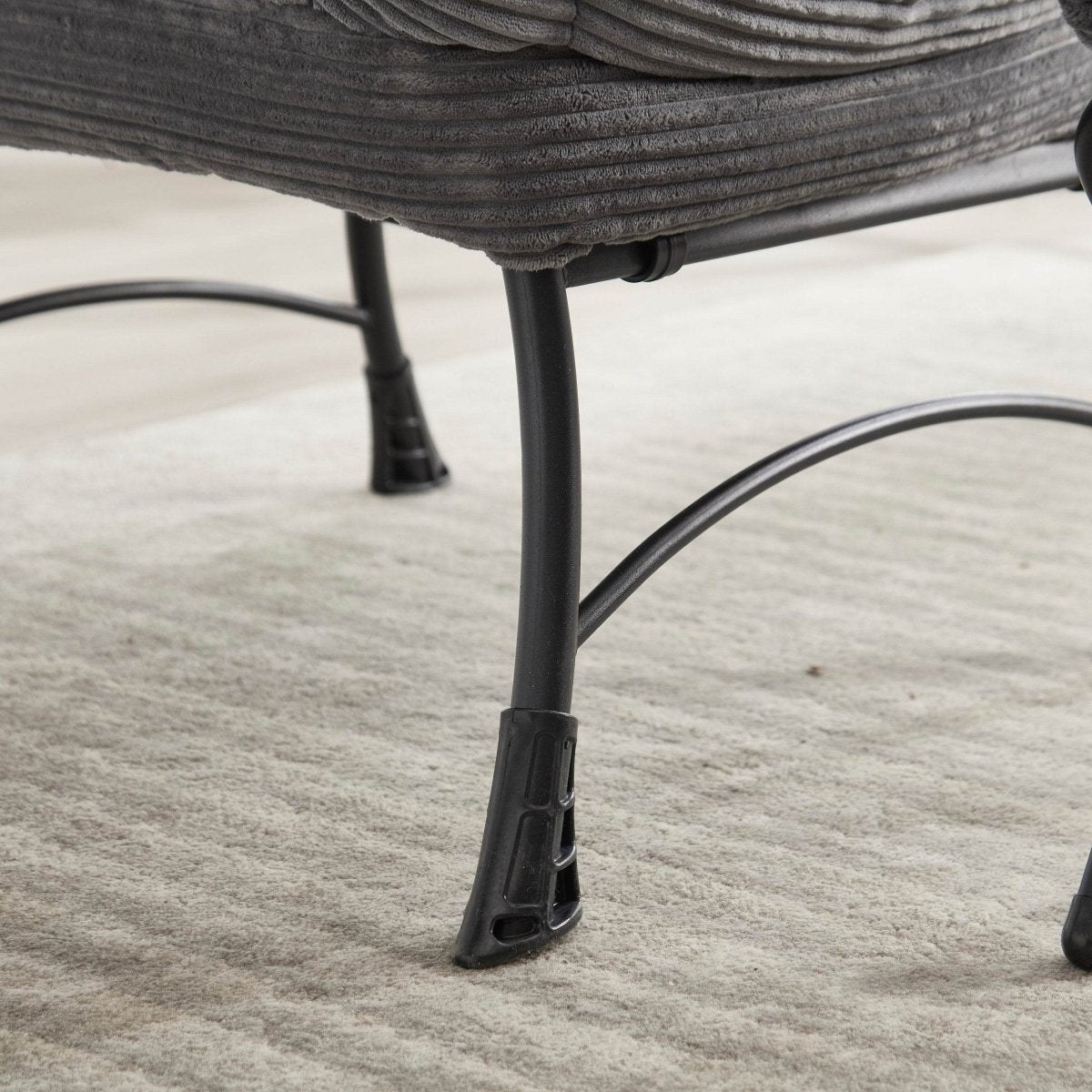 Modern Grey Accent Chair With Ottoman - Omega Lifestyles