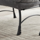 Modern Grey Accent Chair With Ottoman - Omega Lifestyles