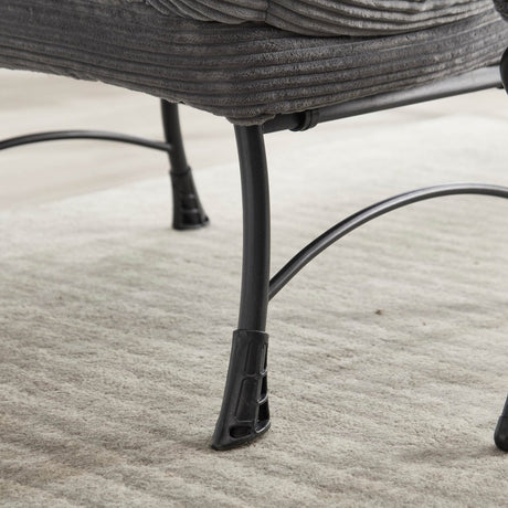 Modern Grey Accent Chair With Ottoman - Omega Lifestyles