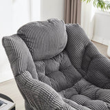 Modern Grey Accent Chair With Ottoman - Omega Lifestyles