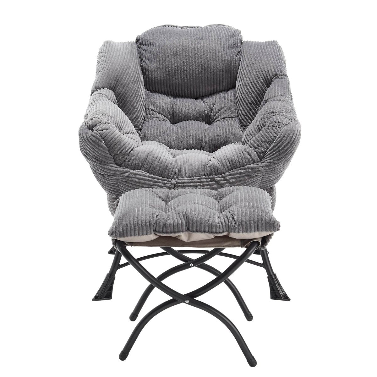 Modern Grey Accent Chair With Ottoman - Omega Lifestyles