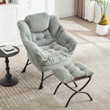 Modern Lounge Chair With Ottoman - Sleep Galleria