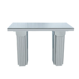 Modern Mirrored Console Table Rectangle Silver MDF Glass - Omega Lifestyles