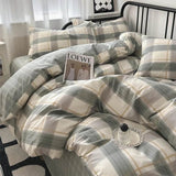 Modern Plaid Cotton Duvet Cover Set - Omega Lifestyles
