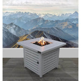 Modern Steel Propane Outdoor Fire Pit Table 40000 BTU - Zenvia - Omega Lifestyles