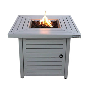 Modern Steel Propane Outdoor Fire Pit Table 40000 BTU - Omega Lifestyles