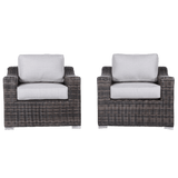Modern Weather - Resistant Wicker Patio Chair Set With Cushions - Zenvia - Omega Lifestyles