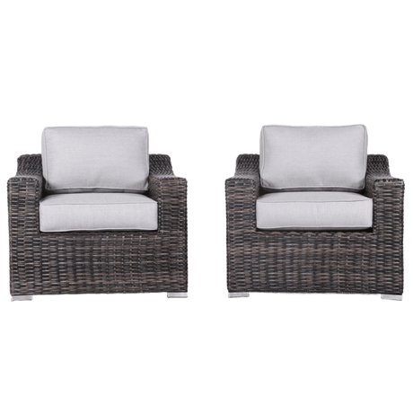 Modern Weather - Resistant Wicker Patio Chair Set With Cushions - Zenvia - Omega Lifestyles