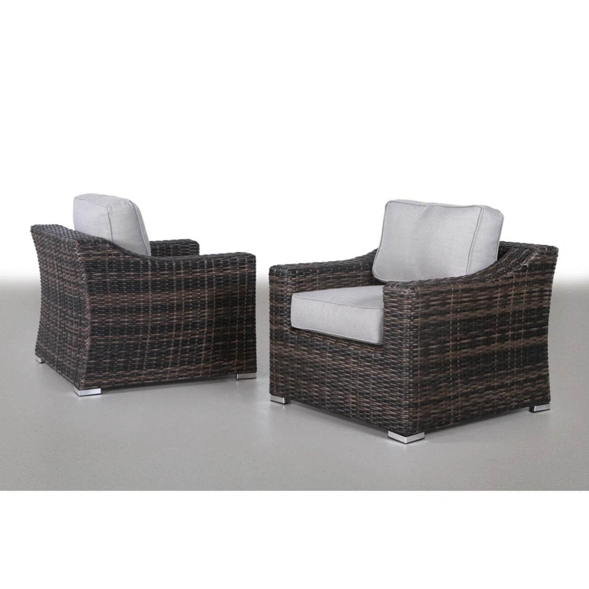 Modern Weather - Resistant Wicker Patio Chair Set With Cushions - Zenvia - Omega Lifestyles